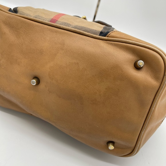 Burberry Signature Logo Satchel Handbag - Picture 10 of 16